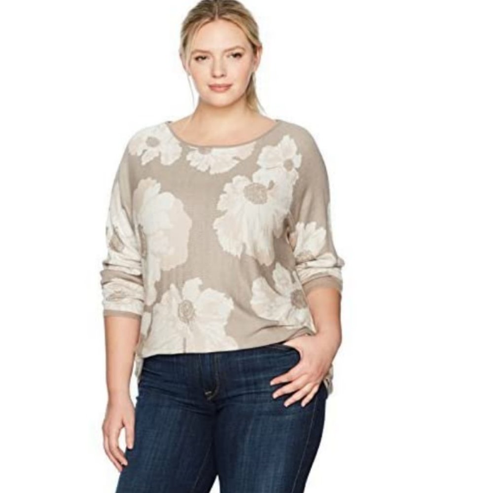 NWOT Ruby Rd Lightweight Knit Floral Sweater